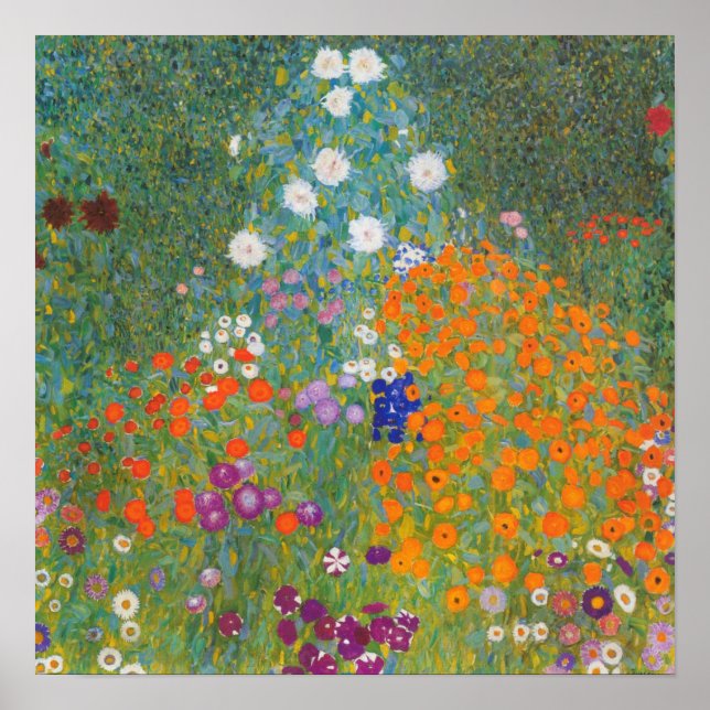 Bauerngarten 1905 Gustav Klimt Klein Poster (Vorne)