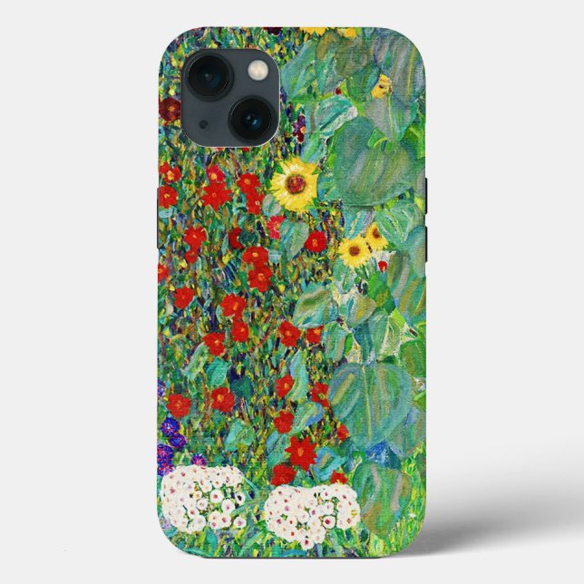 Bauerngarten Gustav Klimt mit Sonnenblumenmalereie Case-Mate iPhone Hülle (Rückseite)