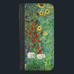 Bauerngarten Gustav Klimt mit Sonnenblumenmalereie iPhone 8/7 Geldbeutel-Hülle<br><div class="desc">Bauerngarten Gustav Klimt mit Sonnenblumen Vintage Jugendstil-Malerei</div>
