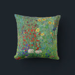Bauerngarten Gustav Klimt mit Sonnenblumenmalereie Kissen<br><div class="desc">Bauerngarten Gustav Klimt mit Sonnenblumen Vintage Jugendstil-Malerei</div>