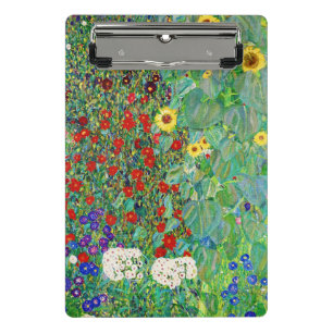 Bauerngarten Gustav Klimt mit Sonnenblumenmalereie Mini Klemmbrett