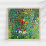 Bauerngarten Gustav Klimt mit Sonnenblumenmalereie Poster<br><div class="desc">Bauerngarten Gustav Klimt mit Sonnenblumen Vintage Jugendstil-Malerei</div>