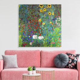 Bauerngarten mit Sonnenblumen | Gustav Klimt | Leinwanddruck