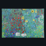 Bauerngarten mit Sonnenblumen, Gustav Klimt Stofftischset<br><div class="desc">Gustav Klimt (14. Juli 1862 - 6. Februar 1918) war ein österreichischer symbolischer Maler und einer der prominentesten Mitglieder der Wiener Sezessionsbewegung. Klimt ist bekannt für seine Gemälde, Wandgemälde, Skizzen und andere Kunstobjekte. Neben seinen figurativen Werken, die Allegorien und Portraits enthalten, malte er Landschaften. Unter den Künstlern der Wiener Sezession...</div>