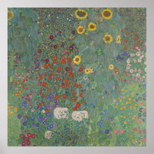 Bauerngarten mit Sonnenblumen — Klimt Poster