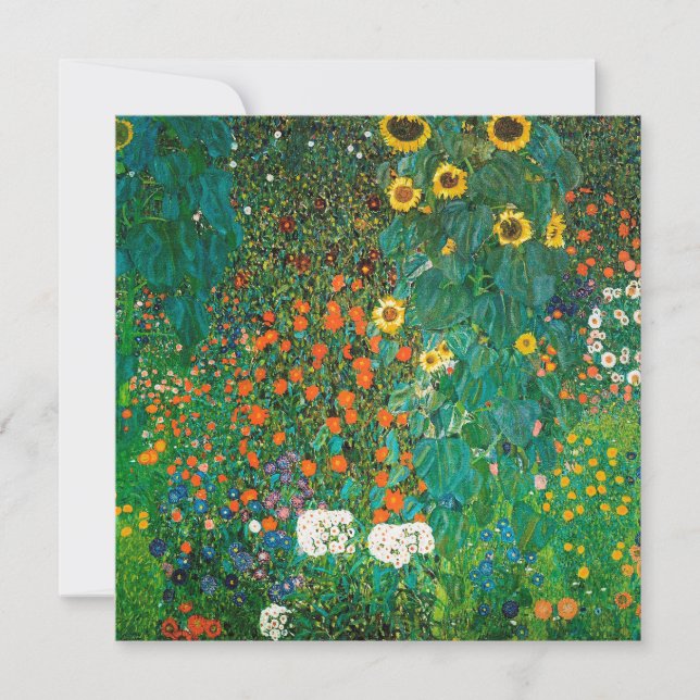 Bauerngarten mit Sonnenblumen von Gustav Klimt 190 (Vorderseite)