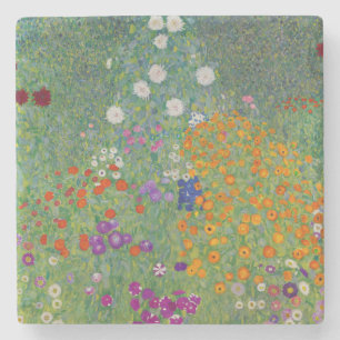 Bauerngarten, Ölmalerei, Gustav Klimt Steinuntersetzer