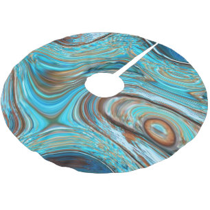 Bauernhaus aquamarin blau Woodgrain türkisfarbene  Polyester Weihnachtsbaumdecke