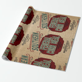 Bauernhaus-Art-Korn-Sackentwurf Geschenkpapier