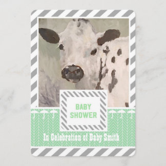 Bauernhaus-Babyparty-Kuh-Einladung Einladung