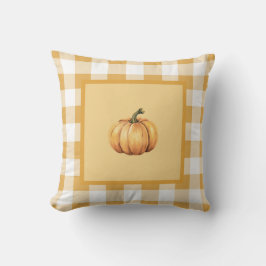 Bauernhaus Beige Karierte Pumpkin Fall Decke Kissen