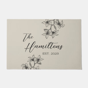 Bauernhaus Bloral Custom Beige Fußmatte