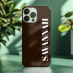 Bauernhaus Braun personalisierter Name einfach iPhone 13 Pro Max Hülle