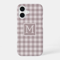 Bauernhaus Buffalo Karo Kariert Beige Monogram