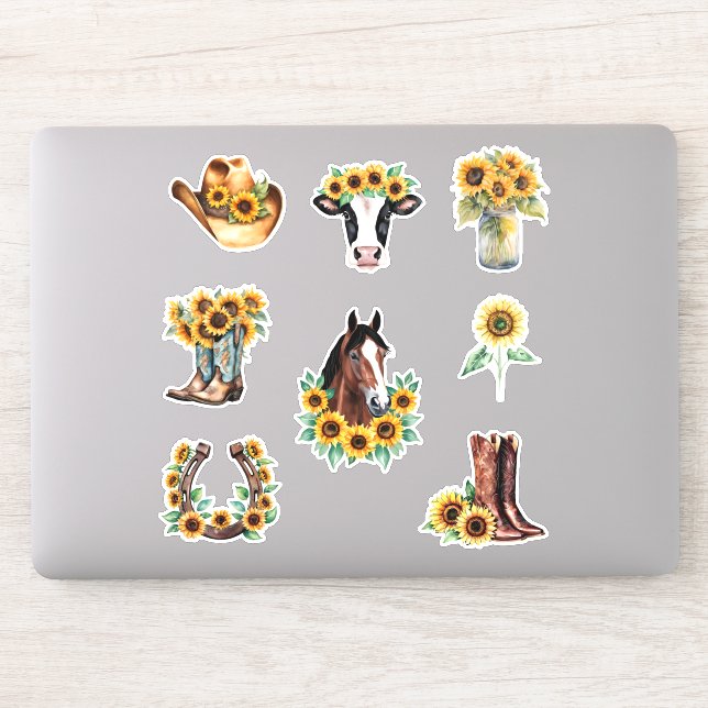 Bauernhaus Country Sunflower Collection Aufkleber (Computer)