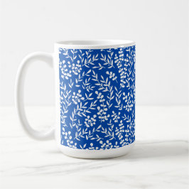 Bauernhaus einfaches Blumenmuster in blau Kaffeetasse