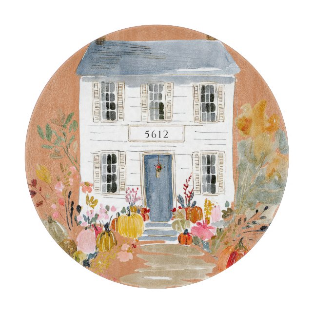 Bauernhaus Fall Porsche Hausnummer Schneidebrett (Vorderseite)