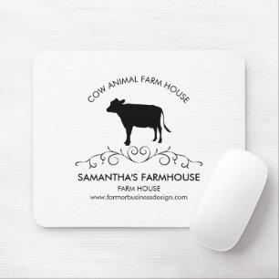 Bauernhaus-Farm-Kuh-Silhouette Mousepad