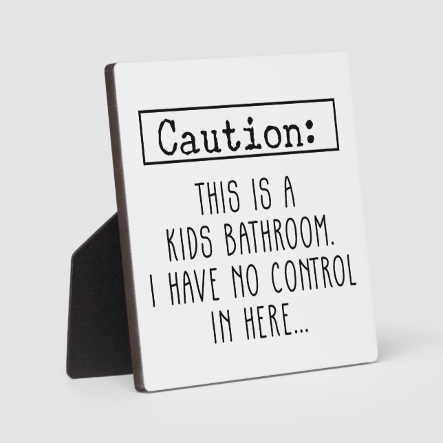 Bauernhaus Funny Caution Kinderzeichen Fotoplatte (Vorderseite)