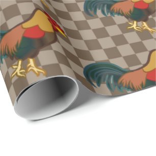 Bauernhaus-Hahn-Design-Geschenkpapier Geschenkpapier