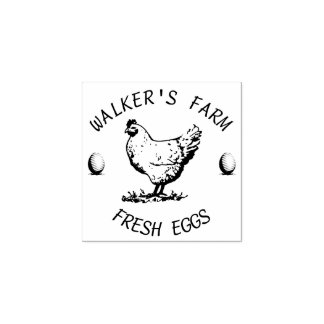 Bauernhaus Hen | Briefmarke Personalisiertes Ei Gummistempel
