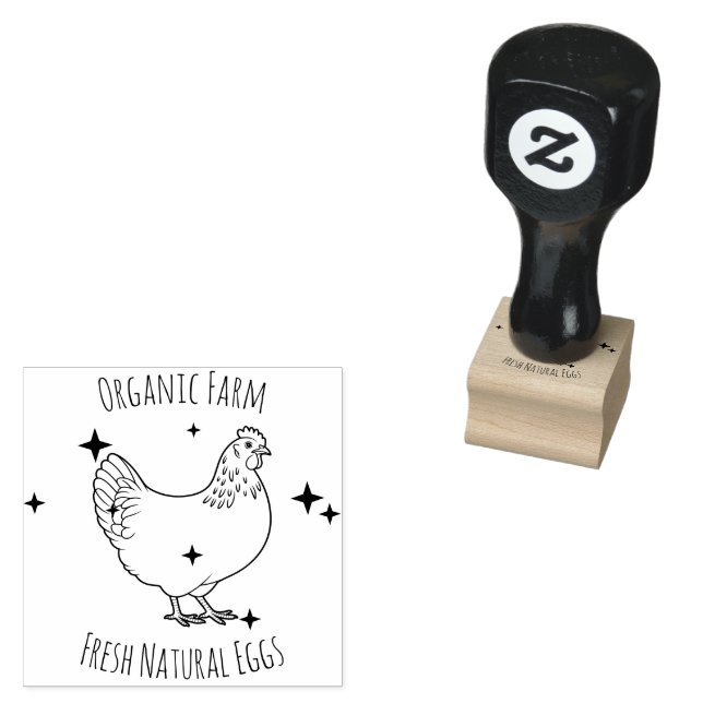 Bauernhaus Hen | Eier Gummistempel (Stempel)