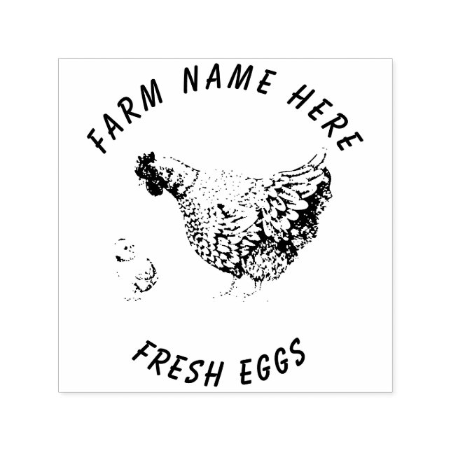 Bauernhaus Hen | Eierfamilie Permastempel (Design)