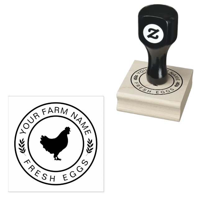 Bauernhaus Hen | Farm - oder Hühnercoop Personalis Gummistempel (Stempel)