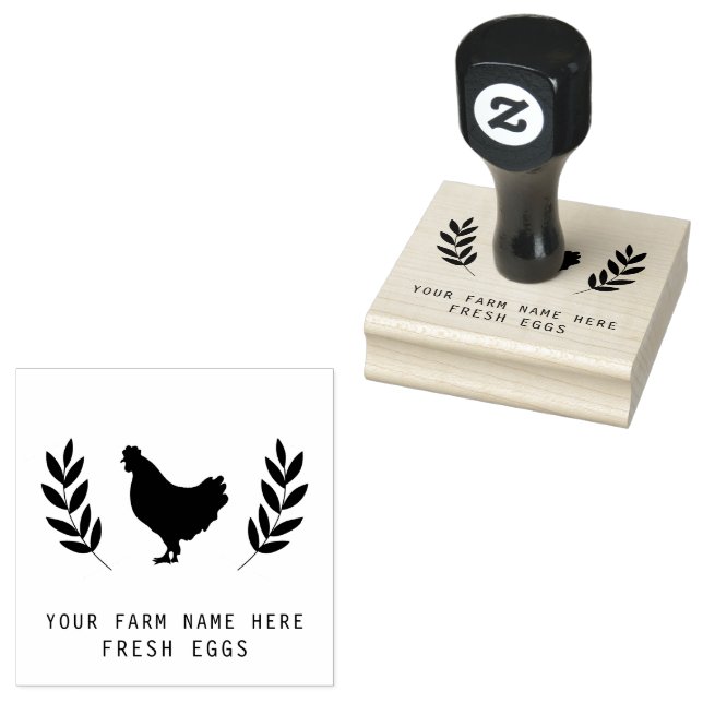Bauernhaus Hen | Farm - oder Hühnercoop Personalis Gummistempel (Stempel)