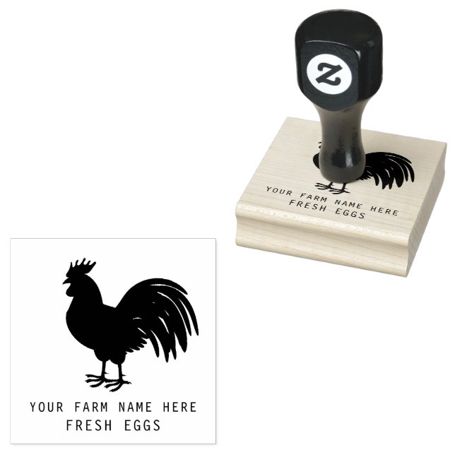 Bauernhaus Hen | Farm - oder Hühnercoop Personalis Gummistempel (Stempel)