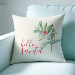 Bauernhaus Holiday Kissen Wasserfarbe Holly<br><div class="desc">Mit diesem niedlichen Sitzkissen mit handgemalten Heiligen- und Rotweinbeeren auf sanftem Elfenbeinhintergrund bereiten Sie sich auf Weihnachten 2025 vor. Dieses Kissen im Weihnachtsgeschoss im Juli oder gemütliche Winterschwärme verleiht Ihrer Ferienkissenkollektion im Bauernhaus einen festlichen Charme. Der rote Rücken macht es zum Aushängeschild, ob als Kissen auf dem Bett, auf dem...</div>