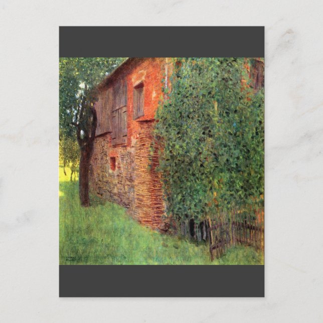 Bauernhaus in der Kammer in Attersee durch Gustav Postkarte (Vorderseite)