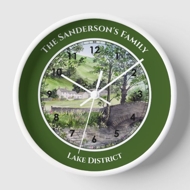 Bauernhaus in der Nähe von Thirlmere Lake District Uhr (Vorderseite)