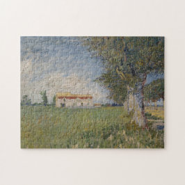 Bauernhaus in einem Weizenfeld Puzzlespiel