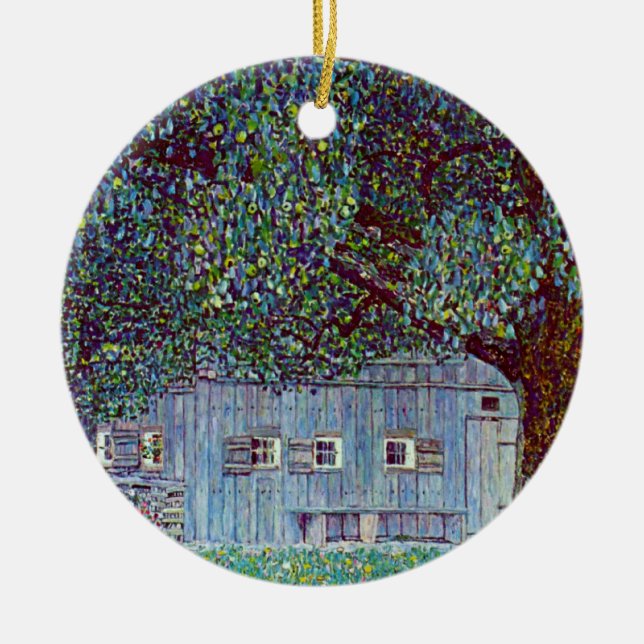 Bauernhaus in Oberösterreich bei Gustav Klimt Keramik Ornament (Vorne)