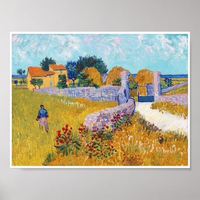 Bauernhaus in Provence, Van Gogh Poster (Vorne)