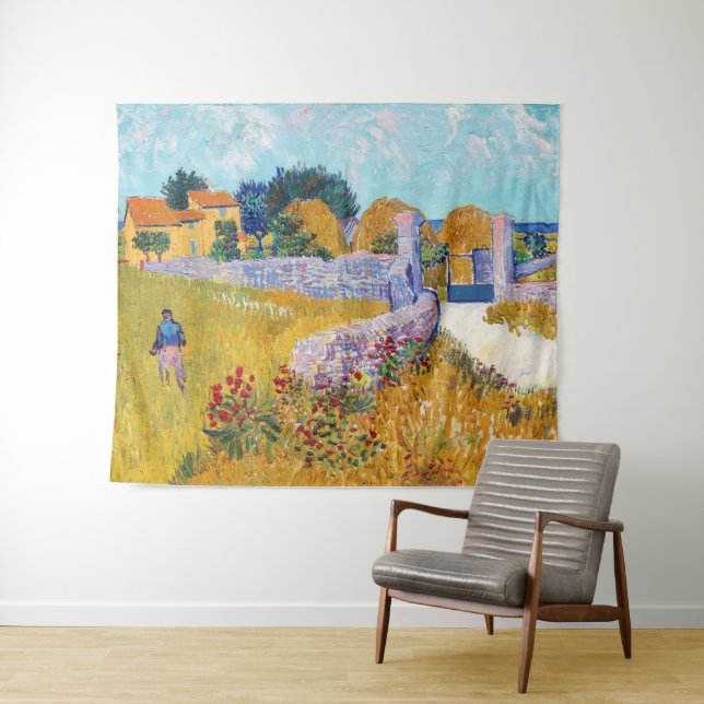 Bauernhaus in Provence, Van Gogh Wandteppich (Beispiel (Horizontal))