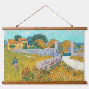 Bauernhaus in Provence - Vincent van Gogh Wandteppich Mit Holzrahmen
