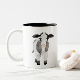 Bauernhaus-Kuh-Tasse Zweifarbige Tasse