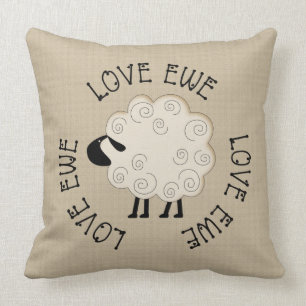 Bauernhaus Liebe Ewe Throw Kissen