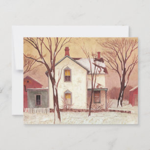 Bauernhaus Malerei von kanadischem Künstler A J Ca Postkarte