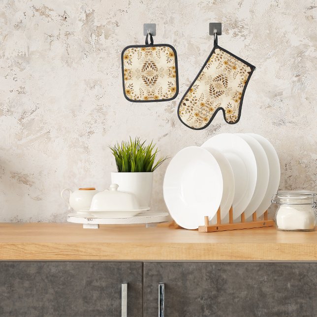 Bauernhaus Ofenhandschuh & Topflappen-Set (Von Creator hochgeladen)