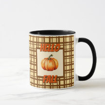Bauernhaus Pumpkin Fall Kariert rustikalen Stil