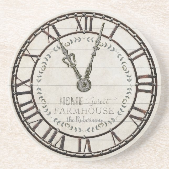 Bauernhaus Shiplap römische Getränkeuntersetzer (Vorne)