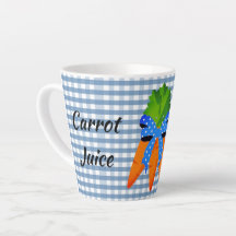 Bauernhaus Style Blue Gingham Carrot Juice