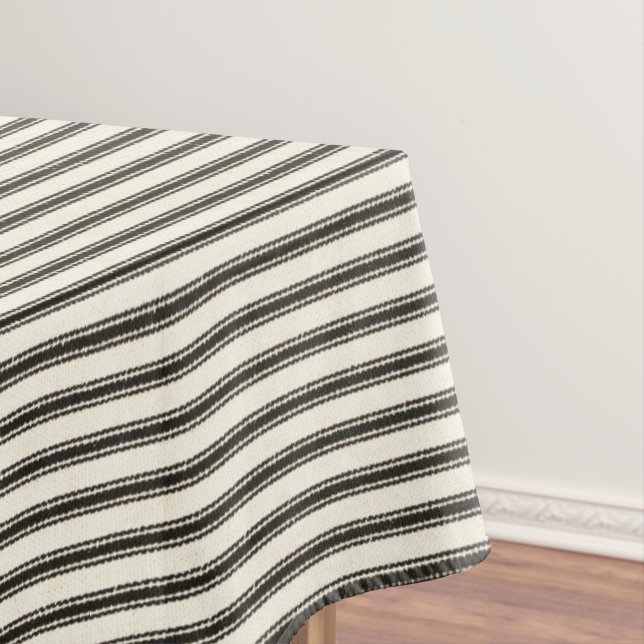 Bauernhaus-Ticken-Schwarz-Weiß Tischdecke (Beispiel)