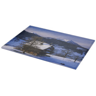 Bauernhaus und Monte Rigi und Pilatus, Schneidebrett