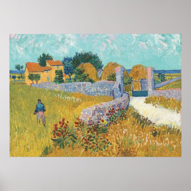 Bauernhaus Van Gogh in Provence Frankreich Poster (Vorne)
