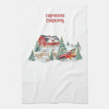 Bauernhaus Weihnachtsstall und LKW-Schneeszene