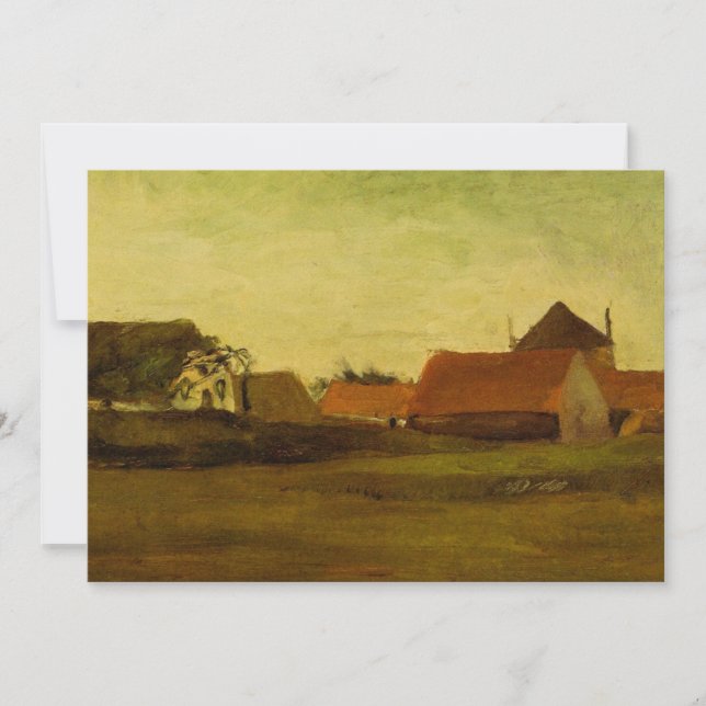 Bauernhäuser Loosduinen Haag von Vincent van Gogh (Vorderseite)